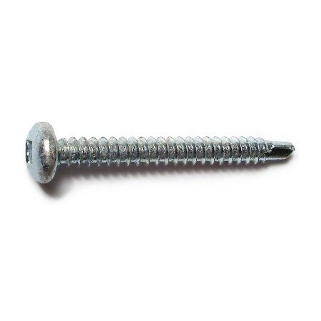 Midwest Fastener Self-Drilling Screw, #8 x 1-1/2 in, Zinc Plated Steel Pan Head Square Drive, 100 PK 08808